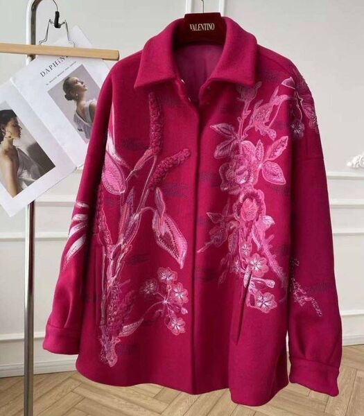 Рубашка утепленная Valentino женский бордовый 135668