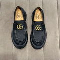 Лоферы Gucci женский текстиль черный 109732-2