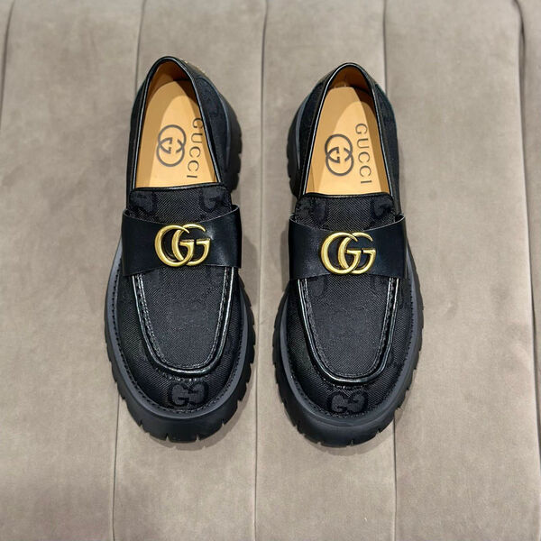 Лоферы Gucci женский текстиль черный 109732-2