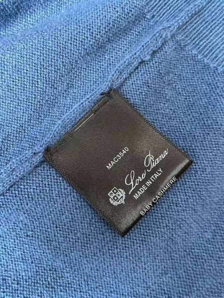 Мужской джемпер Loro Piana мужской вязаная ткань бирюзовый 133475-5