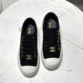 Кеды Chanel женский текстиль черный 142621-3