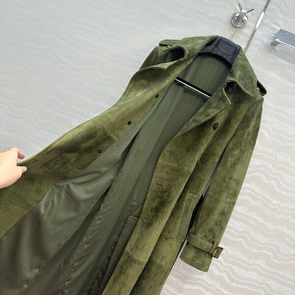 Плащ Ralph Lauren женский замша болотный 197887-3