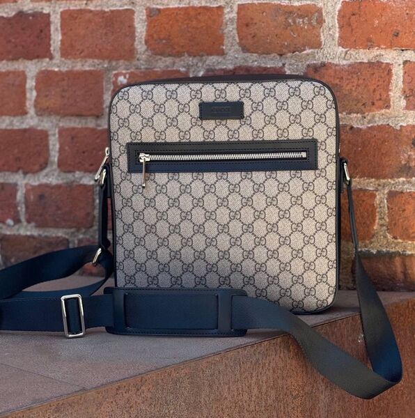 Мужской мессенджер Gucci мужской канва бежевый 51923
