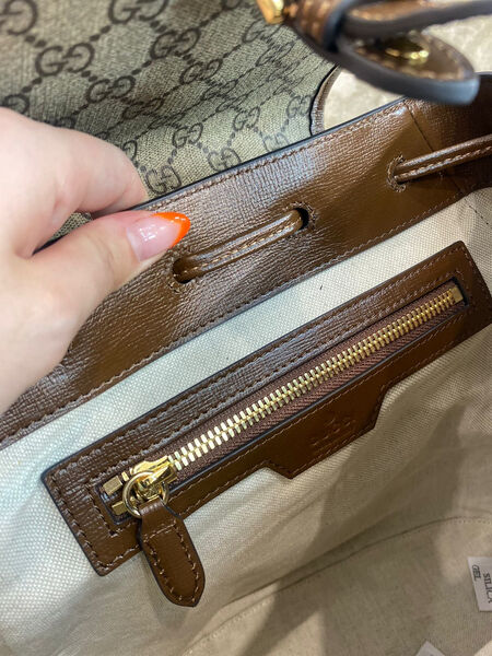 Рюкзак Gucci женский кожа бежевый 97239-3