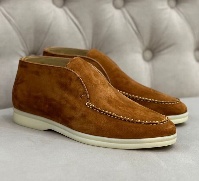 Лоферы Loro Piana женский замша бежевый 126393
