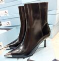 Ботильоны Prada женский кожа черный 127062-1