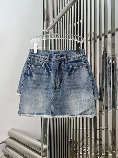 Юбка Balenciaga женский джинса бирюзовый 119518