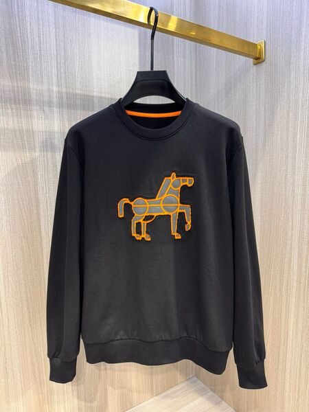 Мужской свитшот Hermès мужской черный 161228-3