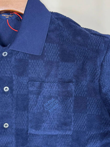 Мужская рубашка Louis Vuitton мужской синий 190335-4