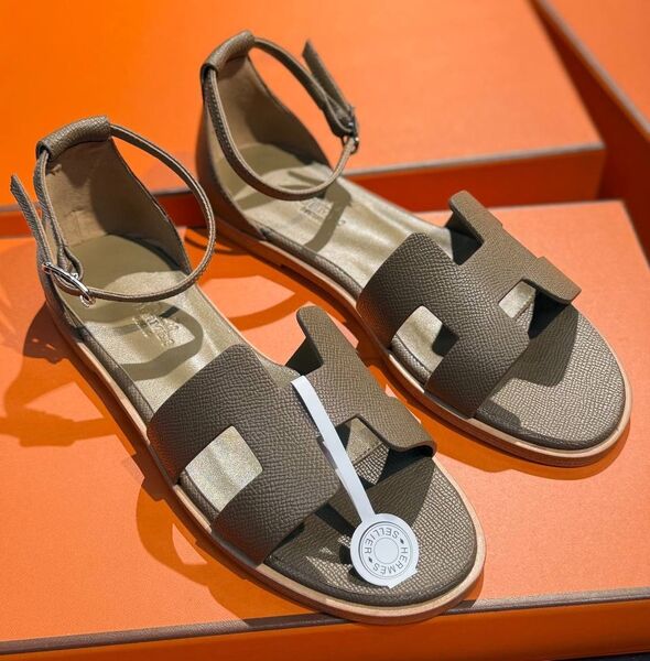 Босоножки Hermès женский кожа 185946