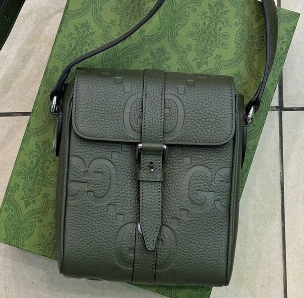 Мужская сумка мессенджер Gucci мужской кожа swift светло-зеленый 134450