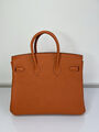 Сумка Hermès Birkin 25 женский кожа оранжевый 139362-3