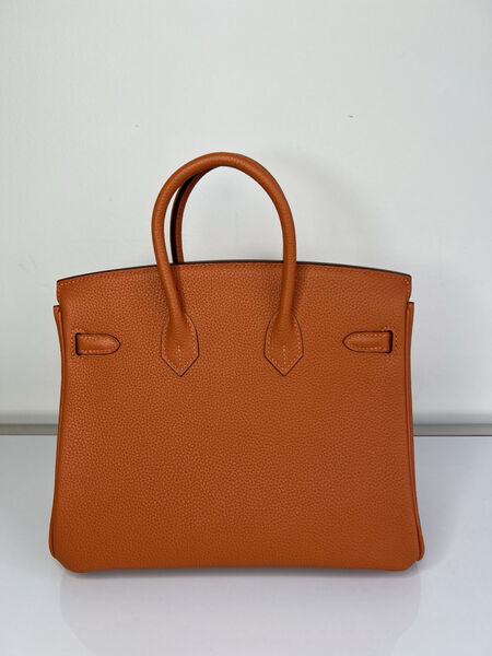 Сумка Hermès Birkin 25 женский кожа оранжевый 139362-3