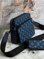 Мужская сумка мессенджер Louis Vuitton мужской кожа синий 120984-2