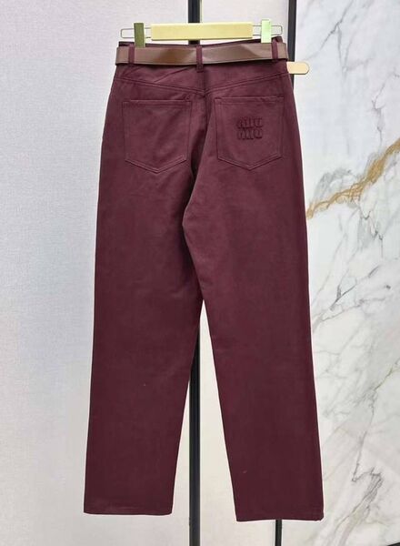 Брюки Miu Miu женский бордовый 168753