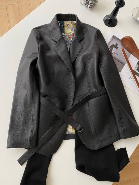 Куртка Hermès женский кожа черный 160184-8