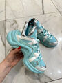 Кроссовки высокие Louis Vuitton женский кожа бирюзовый 104591-2