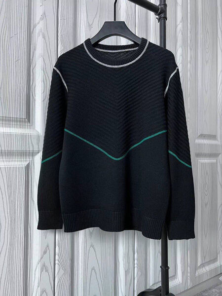 Мужской свитер Bottega Veneta мужской вязаная ткань черный 126812-3
