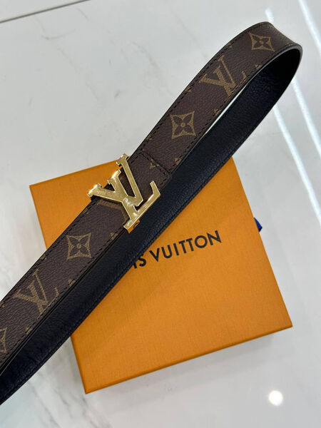 Женский ремень двусторонний Louis Vuitton женский кожа черный 21954-2