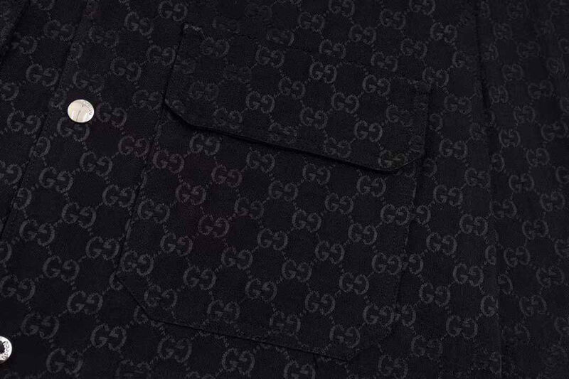 Мужская рубашка Gucci мужской черный 173326-5