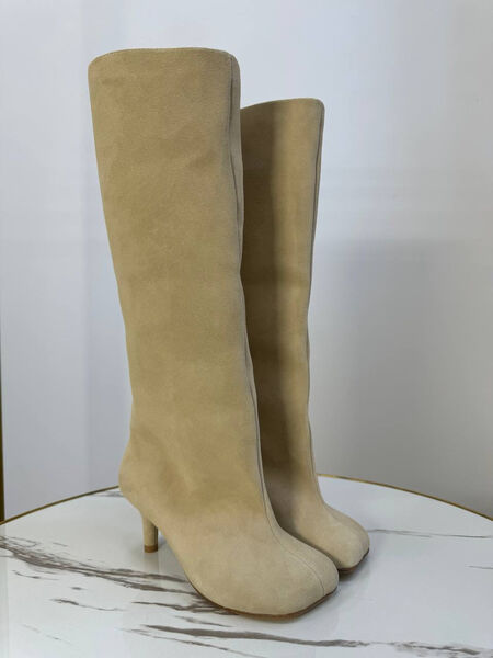 Сапоги Maison Margiela женский замша бежевый 159925-4