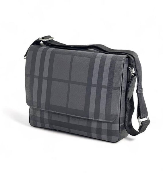Мужская сумка мессенджер Burberry мужской текстиль графитовый 143170-2