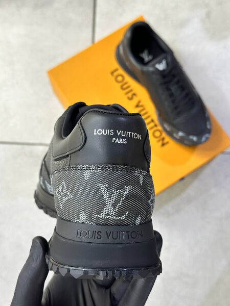 Мужские кроссовки Louis Vuitton мужской кожа черный 172993-4