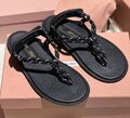 Сандалии Miu Miu женский текстиль черный 152712-1