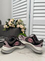 Кроссовки Gucci женский замша черный 138962-4