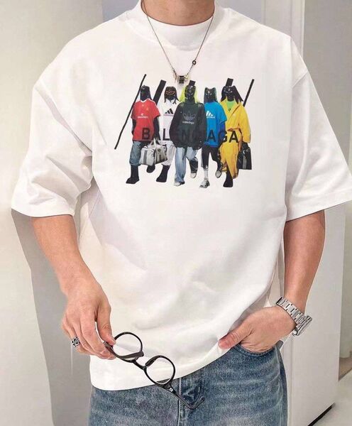 Мужская футболка Balenciaga мужской белый 151294