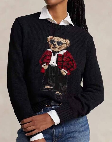 Свитер Ralph Lauren женский вязаная ткань черный 135853