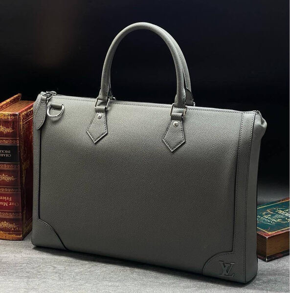 Мужской портфель Louis Vuitton мужской кожа черный 100067-2
