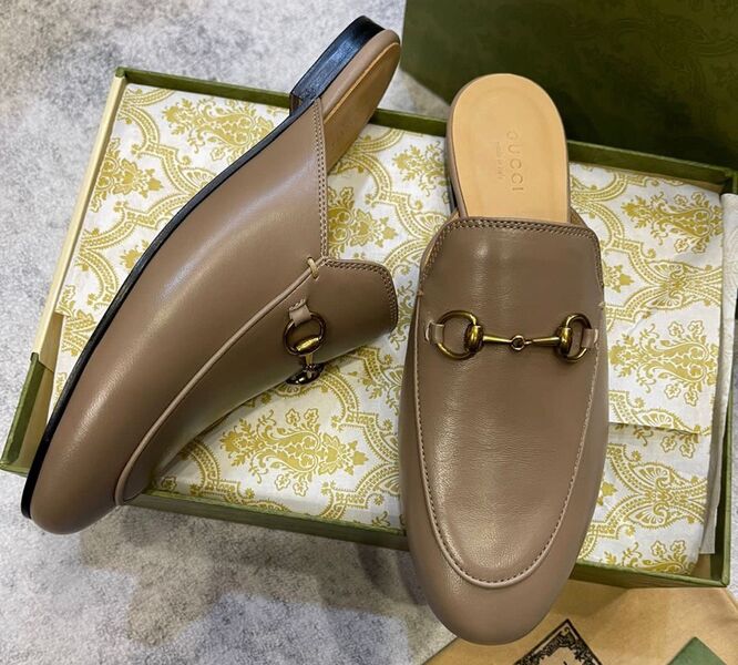 Сабо Gucci женский кожа бежевый 109862