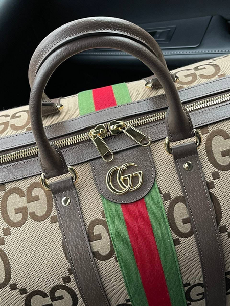 Дорожная сумка Gucci мужской кожа бежевый 96865-7