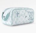 Мужской несессер косметичка Louis Vuitton мужской кожа бирюзовый 121332-1