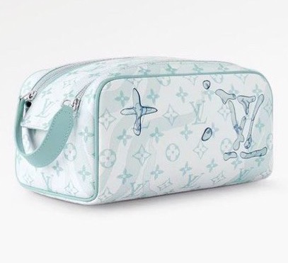 Мужской несессер косметичка Louis Vuitton мужской кожа бирюзовый 121332