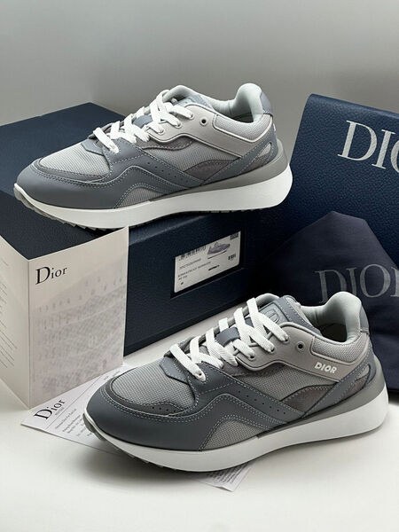 Кроссовки Christian Dior женский кожа графитовый 122682-2