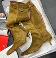 Сапоги Alaïa женский замша горчичный 162230-1