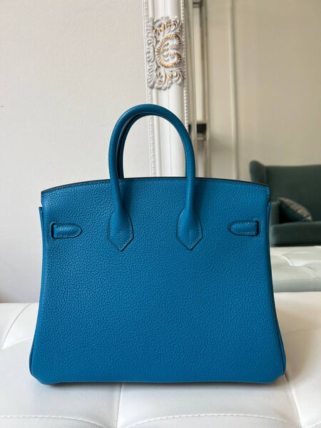 Сумка Hermès Birkin 25 женский кожа бирюзовый 150145-3