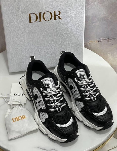 Кроссовки Christian Dior женский кожа черный 161031-3