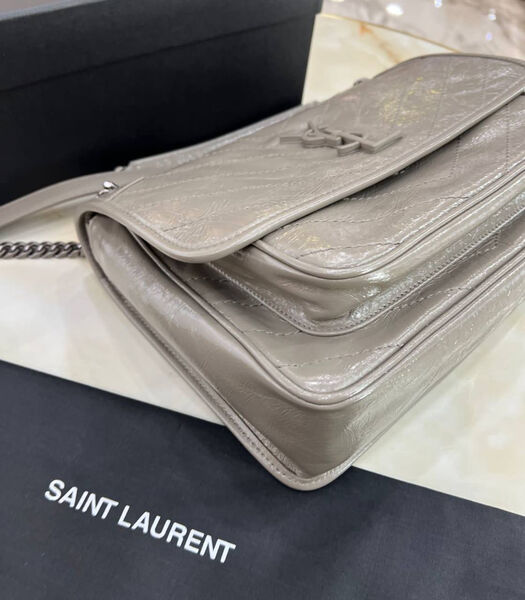 Сумка Saint Laurent Niki Medium женский кожа графитовый 160386-4