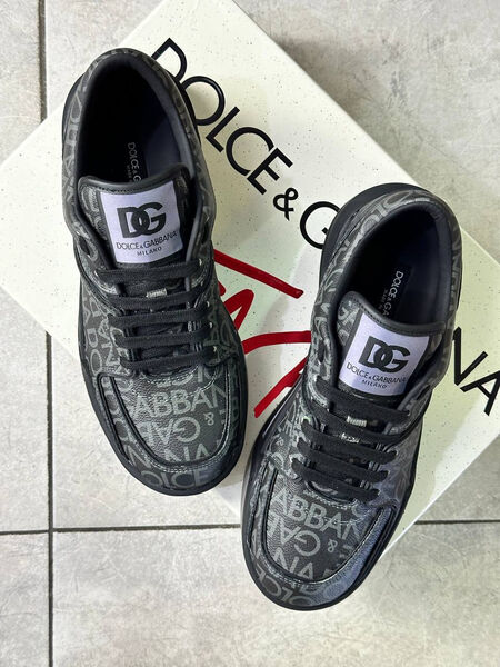 Мужские кроссовки Dolce & Gabbana мужской кожа черный 163501-3