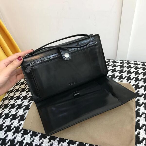 Мужской клатч Bottega Veneta мужской кожа графитовый 51302-4