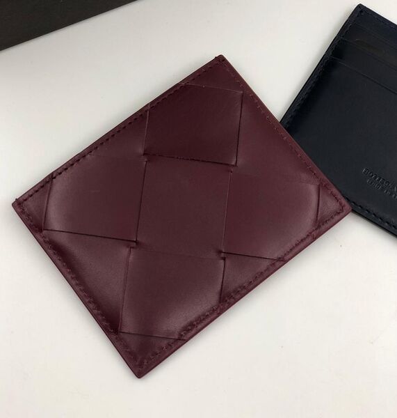 Визитница Bottega Veneta мужской кожа бордовый 15974