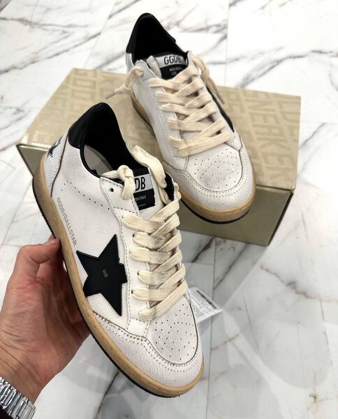 Кеды Golden Goose женский кожа белый 188953