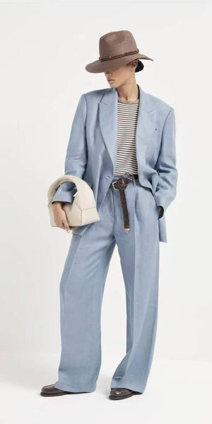 Костюм Brunello Cucinelli женский бирюзовый 177305-2