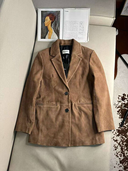 Куртка Saint Laurent женский замша 159401-4