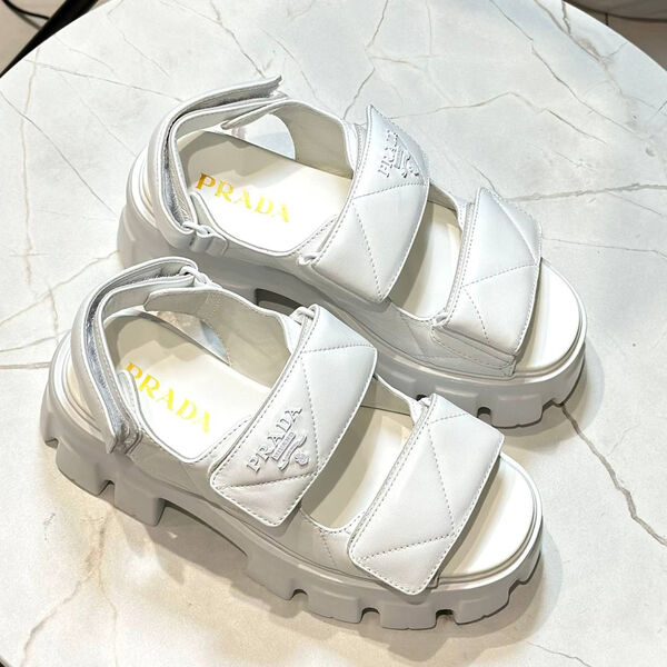 Сандалии Prada женский кожа белый 150203-2