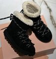 Ботинки Miu Miu женский замша черный 166962-1