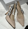 Туфли Christian Dior женский ткань бежевый 79791-1